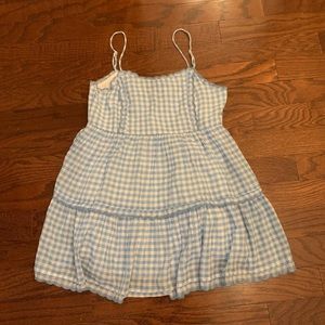 Urban Outiftters Blue gingham tiered dress ( READ DESCRIPTION)